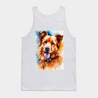 dog watercolor Tank Top